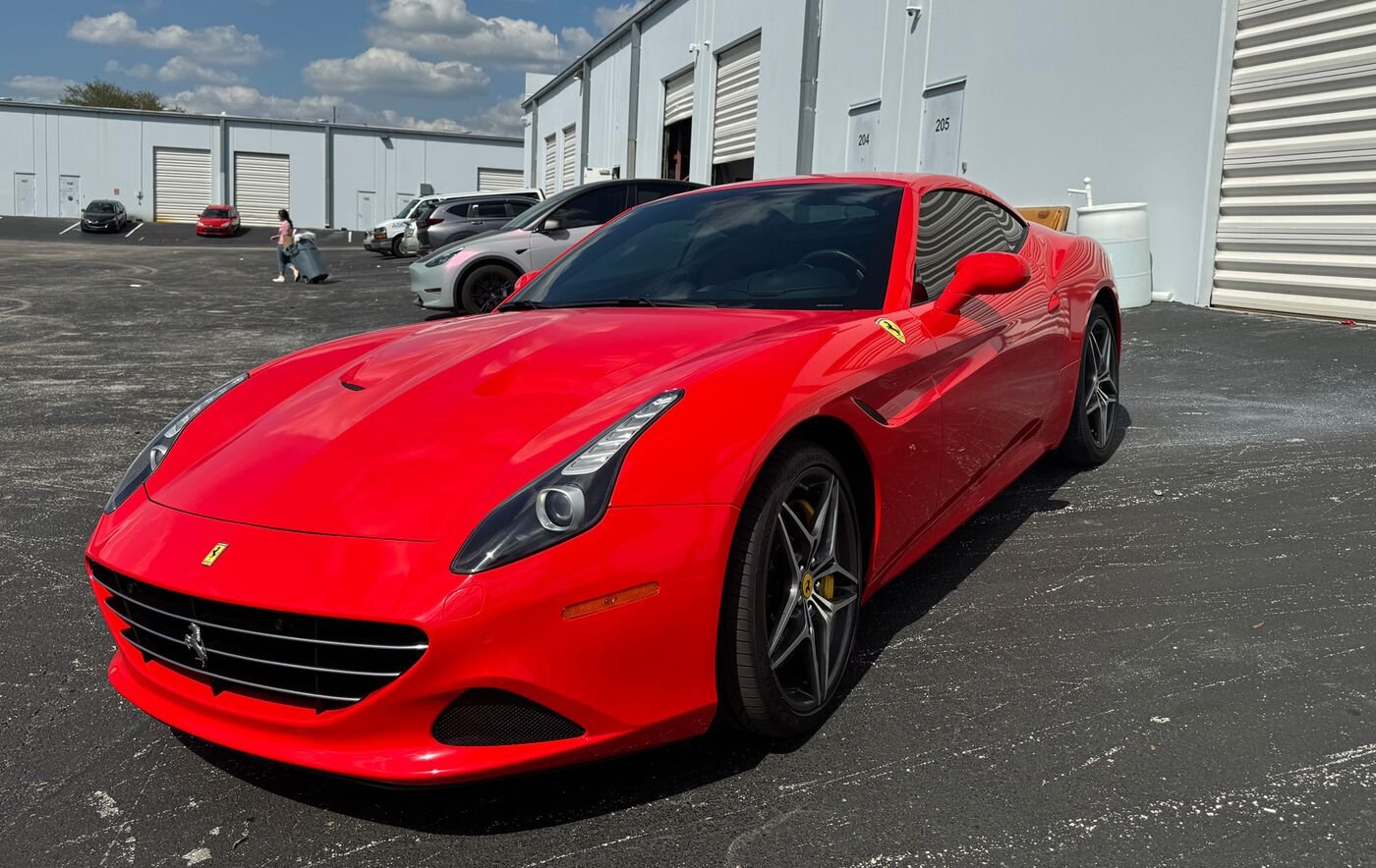 Ferrari California with full front-end paint protection film, Colorado Springs