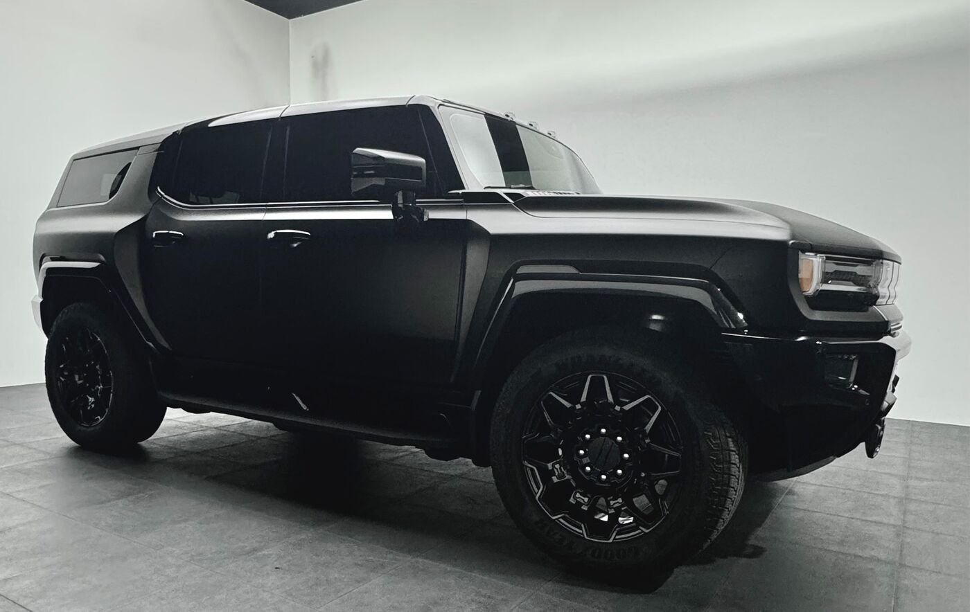 GMC Hummer EV SUV wrapped in matte black, Colorado Springs